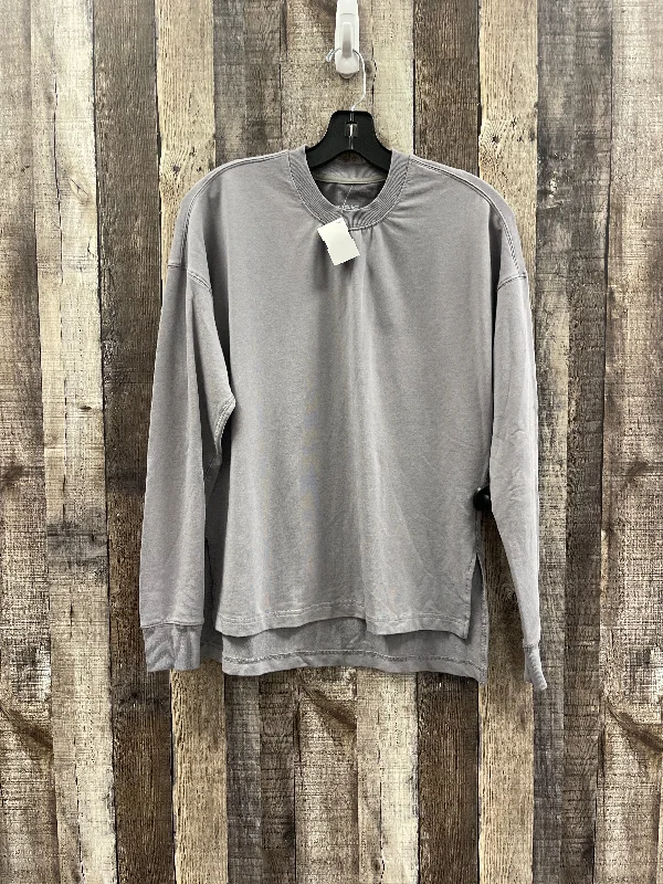 Time-Limited Offer Top Long Sleeve By Cme In Grey, Size: S