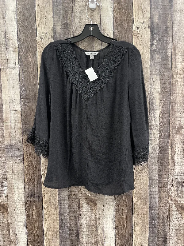 Deep Discounts Top Long Sleeve By Counterparts In Black, Size: S