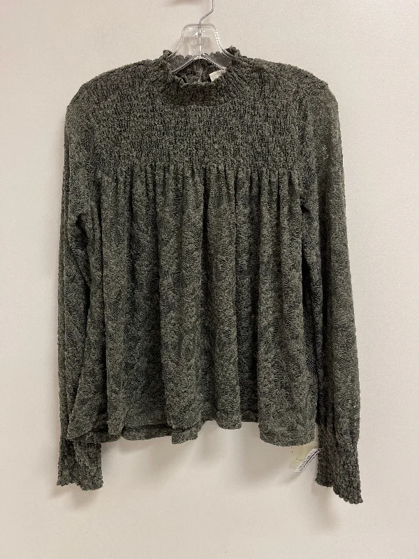 Act Now Top Long Sleeve By Deletta In Green, Size: S