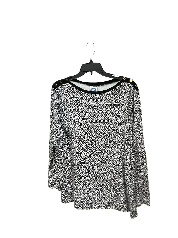 Deal of the Day Top Long Sleeve By Diane Gilman In Black, Size: Xl