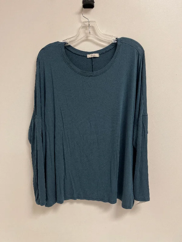 Early Access Top Long Sleeve By Easel In Blue, Size: L