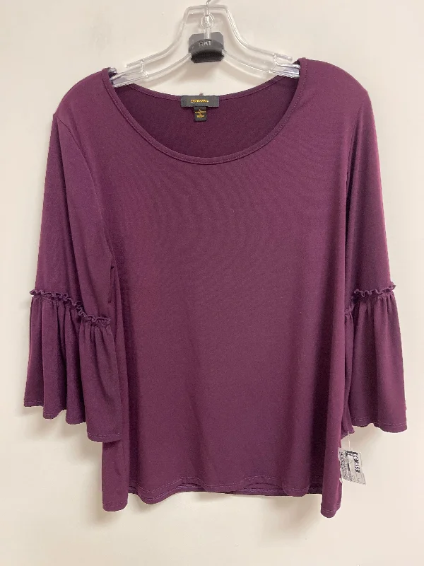 Amazing Deals Top Long Sleeve By Espresso In Purple, Size: L