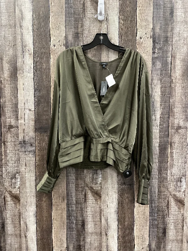 Great Deals Top Long Sleeve By Express In Green, Size: L