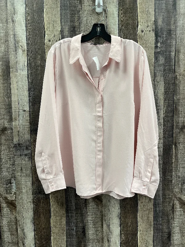 Super Deal Top Long Sleeve By Express In Pink, Size: Xl