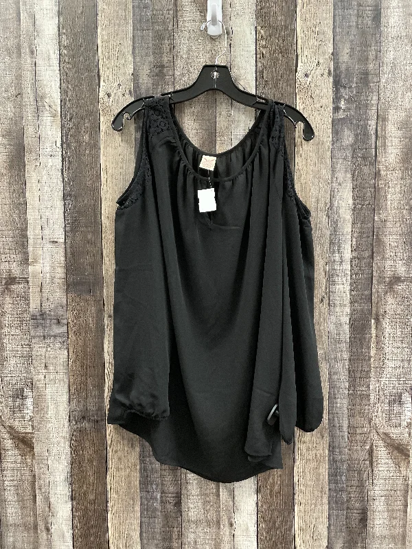 Mega Sale Top Long Sleeve By Faded Glory In Black, Size: 2x