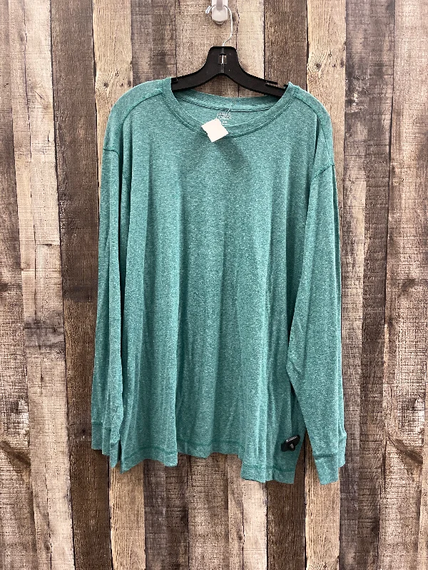 Seasonal Clearance Top Long Sleeve By Falls Creek In Green, Size: 2x