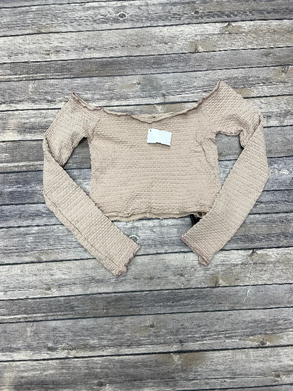 Time-Limited Offer Top Long Sleeve By Free People In Taupe, Size: Xs