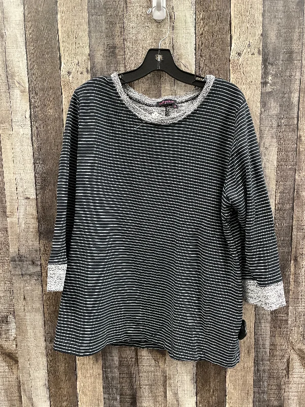 Discount Extravaganza Top Long Sleeve By Fresh Produce In Striped Pattern, Size: Xl