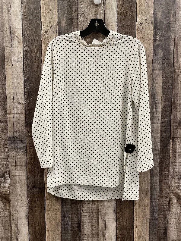 YEAR-End Sale Top Long Sleeve By H&m In Polkadot Pattern, Size: M