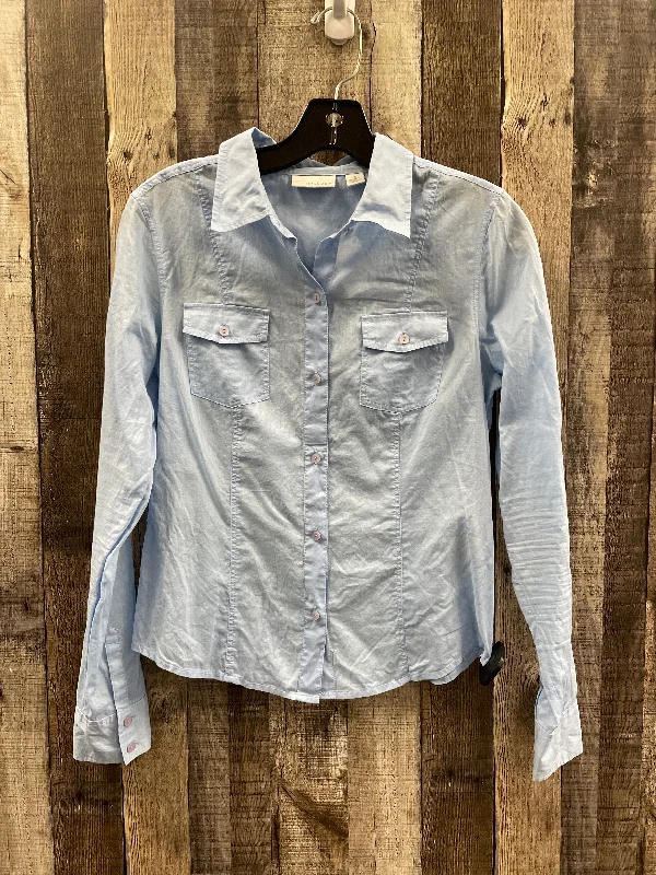 Can't Miss Top Long Sleeve By Halogen In Blue, Size: S