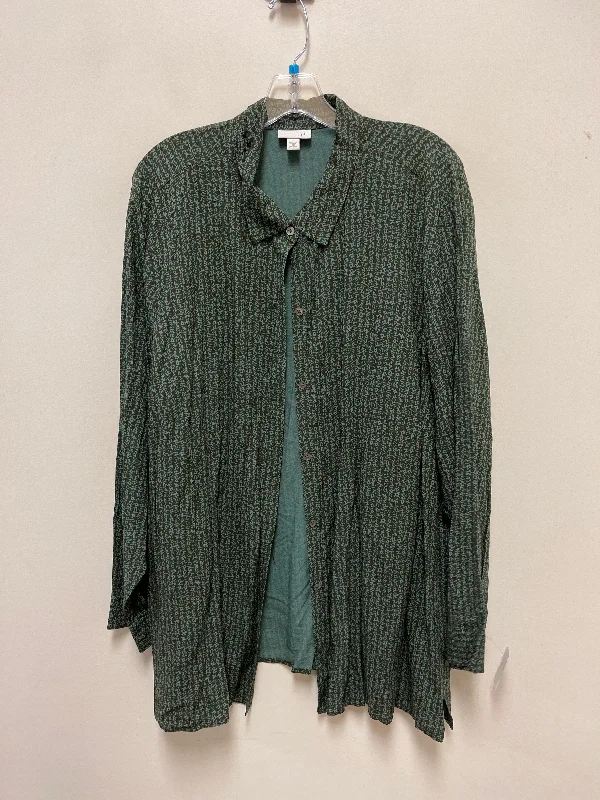 Special Savings Top Long Sleeve By J. Jill In Green, Size: 3x