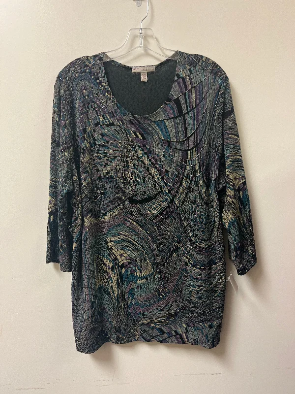 Today’s Special Top Long Sleeve By Jm Collections In Purple, Size: 3x