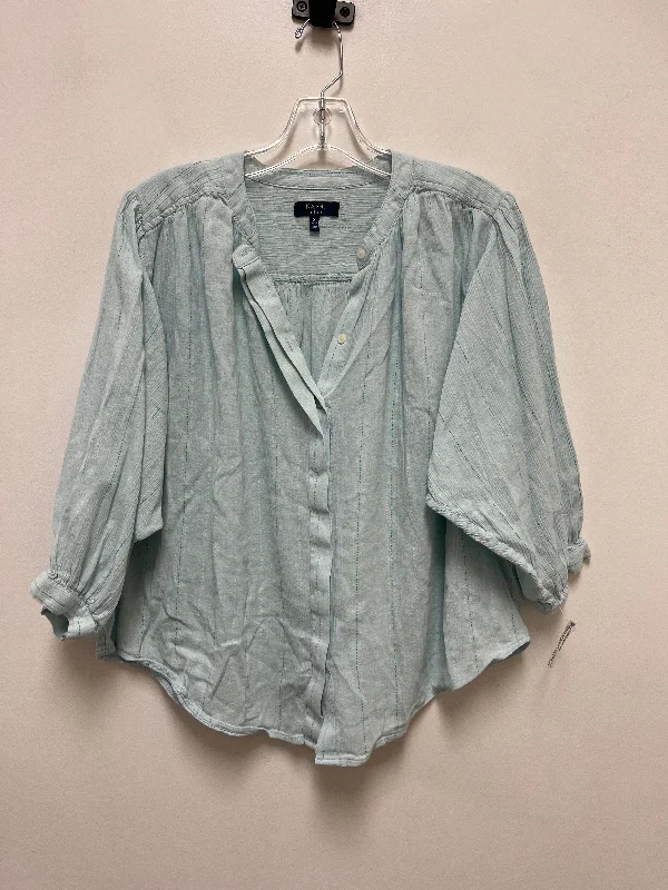 Deal Dash Top Long Sleeve By Kaari Blue In Blue, Size: S