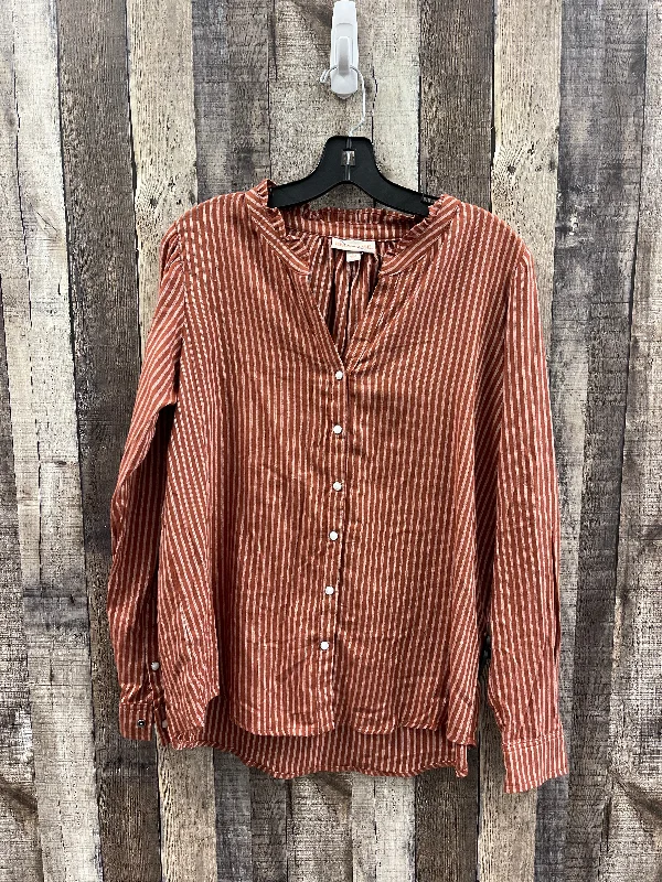Don't Wait Top Long Sleeve By Knox Rose In Orange, Size: M