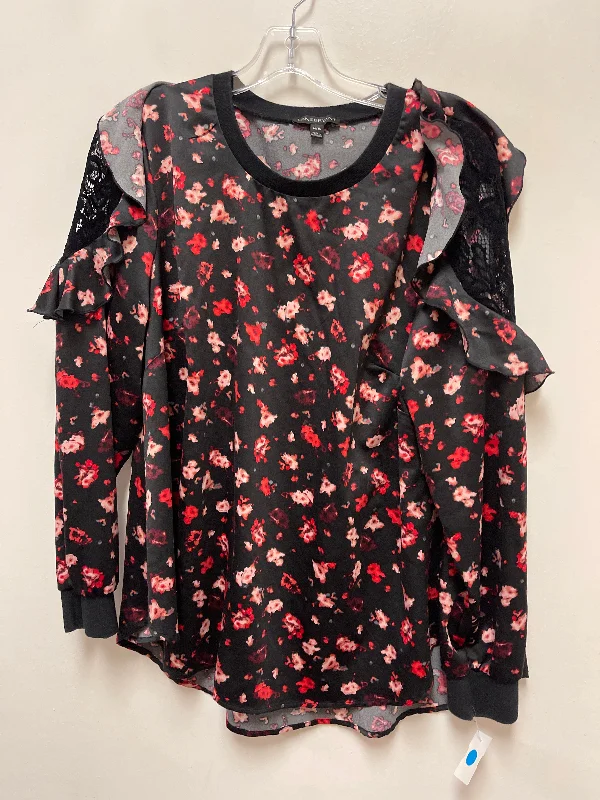 Exclusive Savings Top Long Sleeve By Lane Bryant In Black, Size: 1x