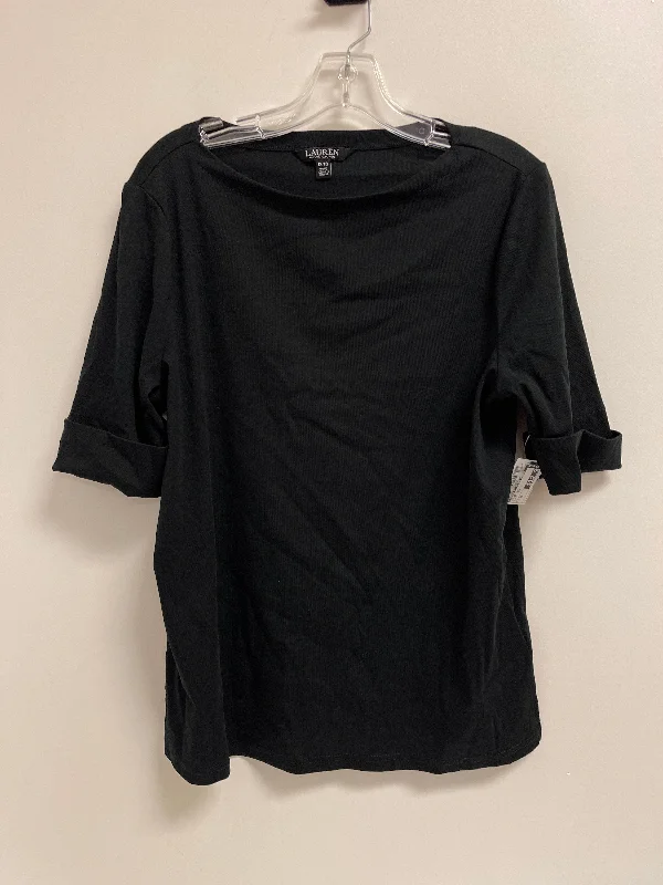 Massive Deals Top Long Sleeve By Lauren By Ralph Lauren In Black, Size: 1x