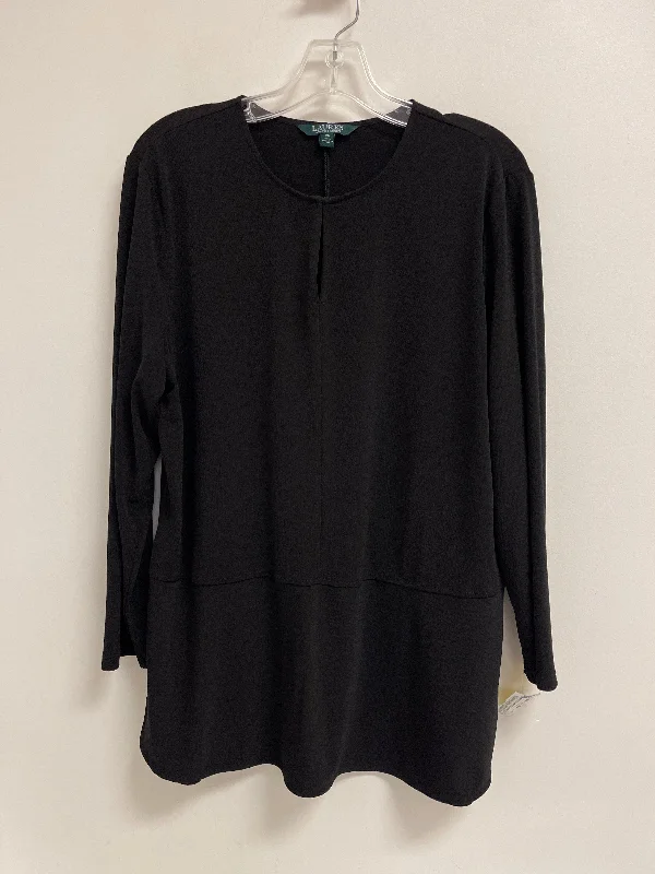 Weekend Deal Top Long Sleeve By Lauren By Ralph Lauren In Black, Size: Xl