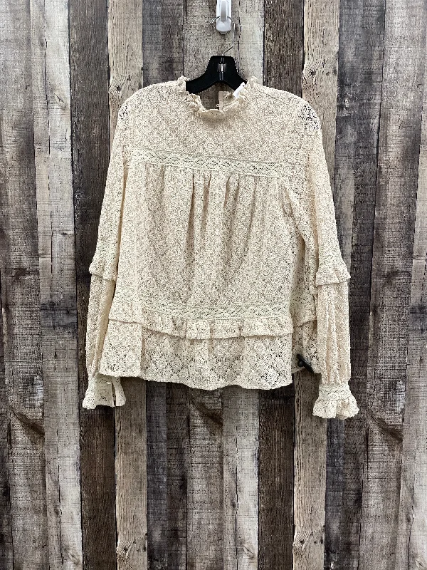 Final Markdown Top Long Sleeve By Listicle In Tan, Size: M