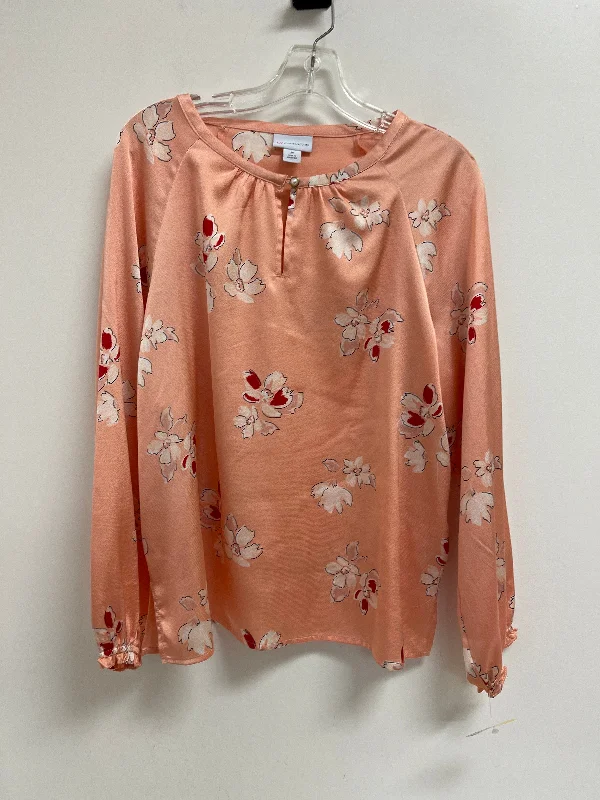 Today’s Deal Top Long Sleeve By Liz Claiborne In Orange, Size: M
