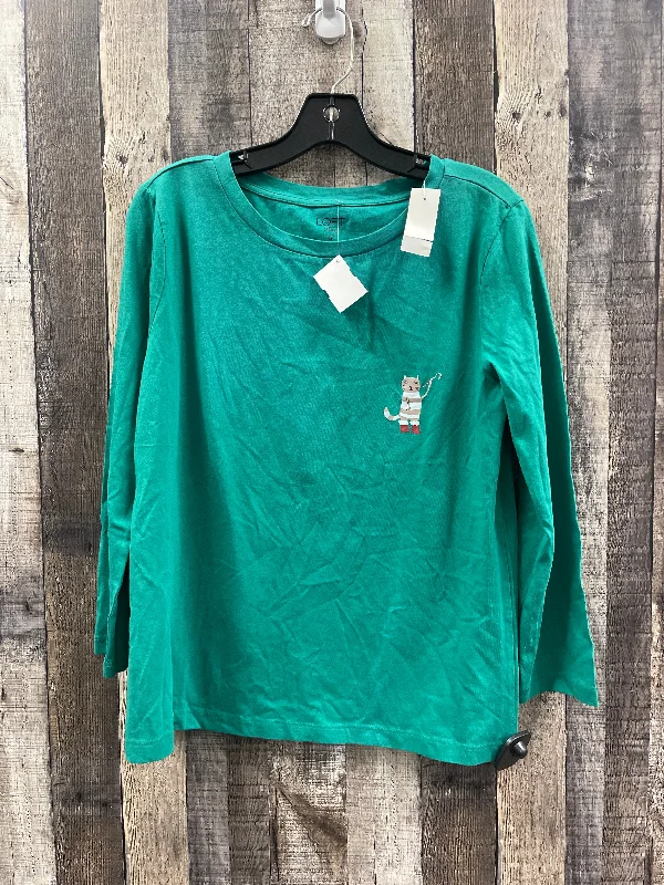 The Best Prices Top Long Sleeve By Loft In Green, Size: M