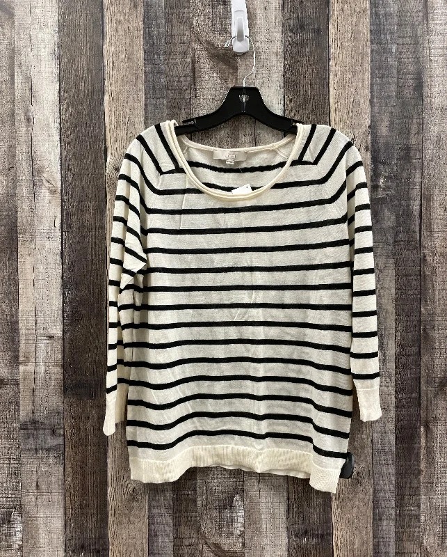 Mega Sale Top Long Sleeve By Loft In Striped Pattern, Size: L