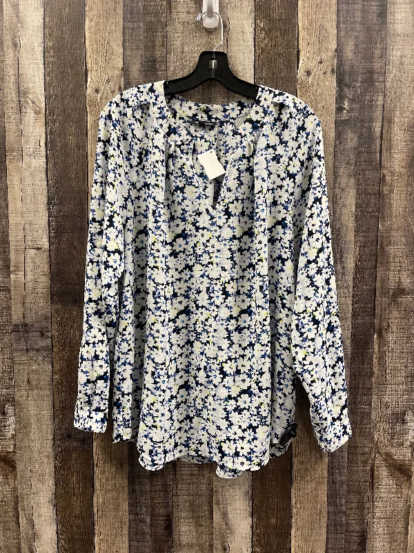 Super Deal Top Long Sleeve By Lord And Taylor In Multi-colored, Size: 1x