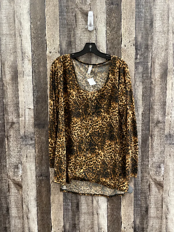 Buy Now Top Long Sleeve By Lularoe In Multi-colored, Size: 2x