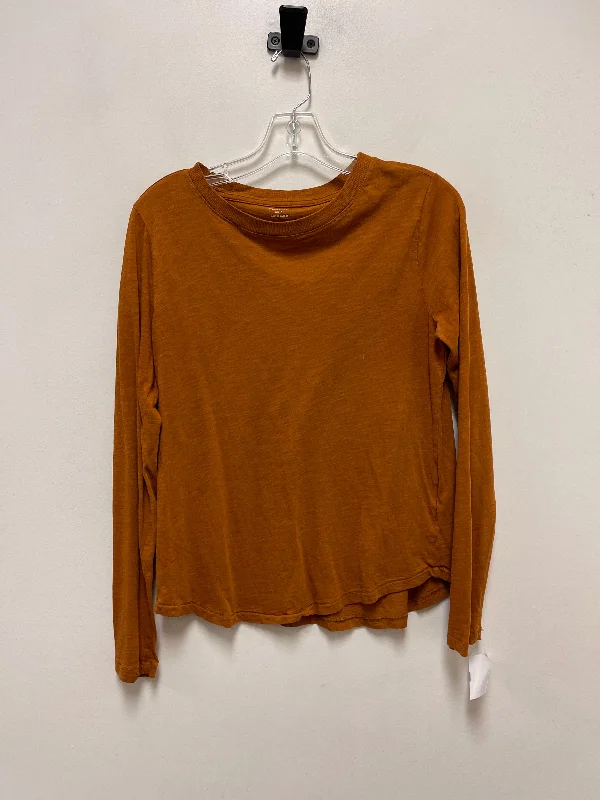 Time-Limited Offer Top Long Sleeve By Madewell In Orange, Size: M