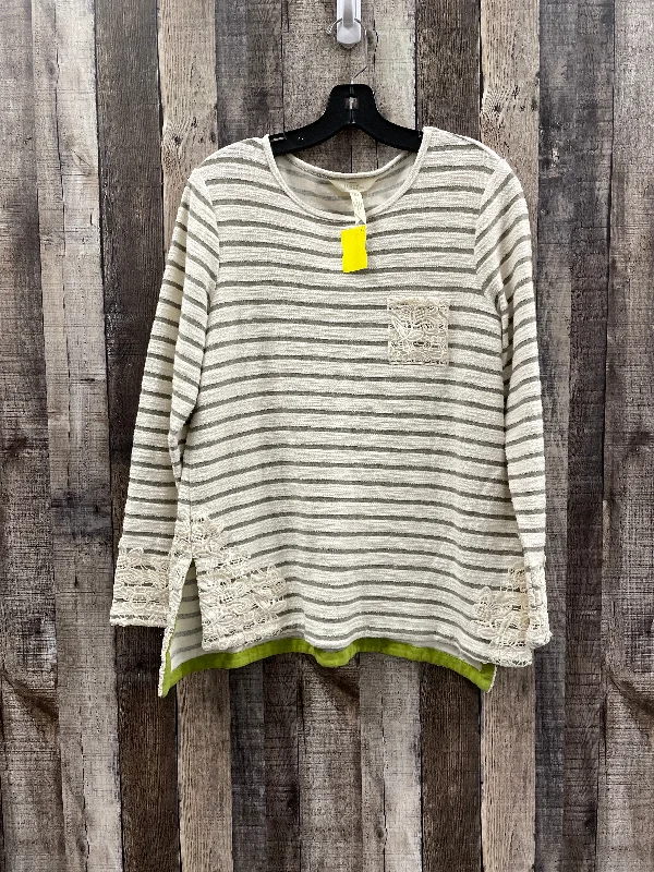 Now or Never Top Long Sleeve By Matilda Jane In Striped Pattern, Size: M