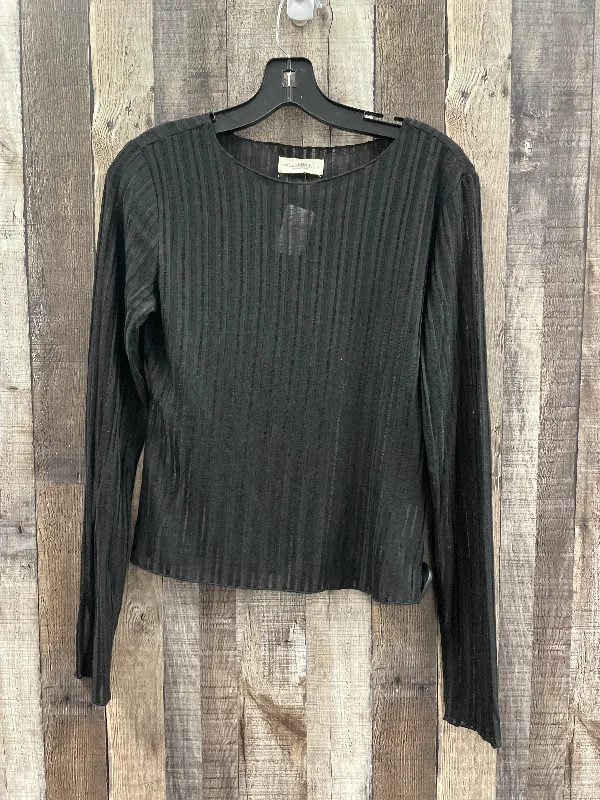 Early Access Top Long Sleeve By Natural Life In Black, Size: L