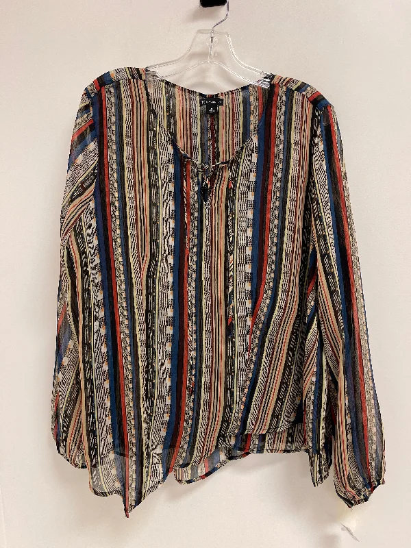 Special Offer Top Long Sleeve By New Directions In Multi-colored, Size: Xl
