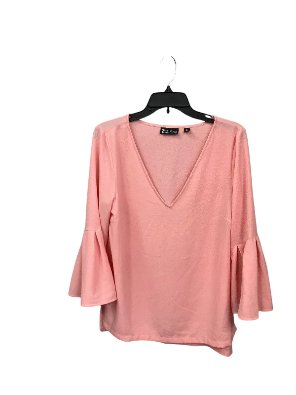 Anniversary Sale Top Long Sleeve By New York And Co In Peach, Size: M