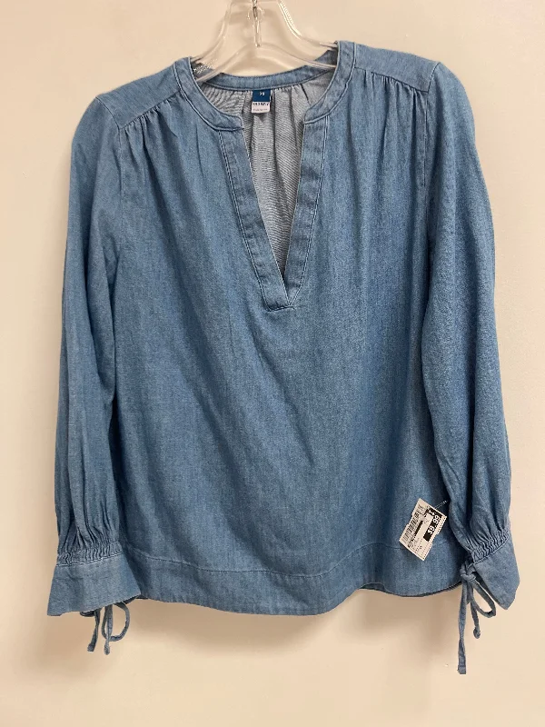 Price Fest Top Long Sleeve By Old Navy In Blue Denim, Size: Xs