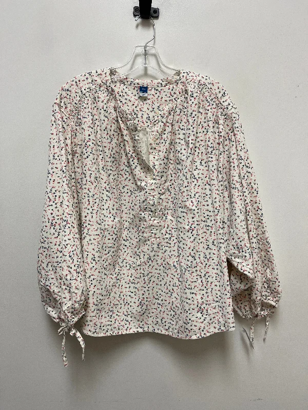 Final Markdown Top Long Sleeve By Old Navy In Floral Print, Size: 2x