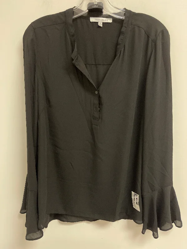 Best Seller Top Long Sleeve By Rose And Olive In Black, Size: M