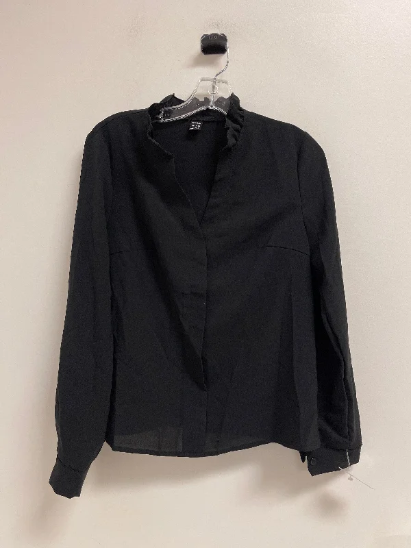 Fantastic Offers Top Long Sleeve By Shein In Black, Size: S