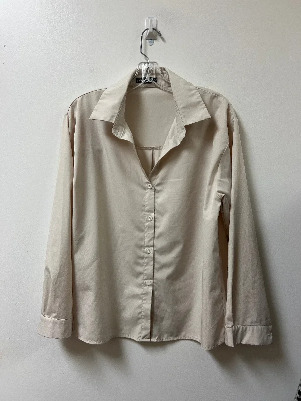 Limited Time Offer Top Long Sleeve By Shein In Tan, Size: S