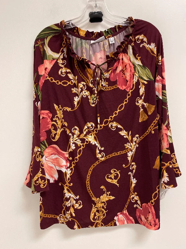 Final Markdown Top Long Sleeve By Susan Graver In Purple, Size: M
