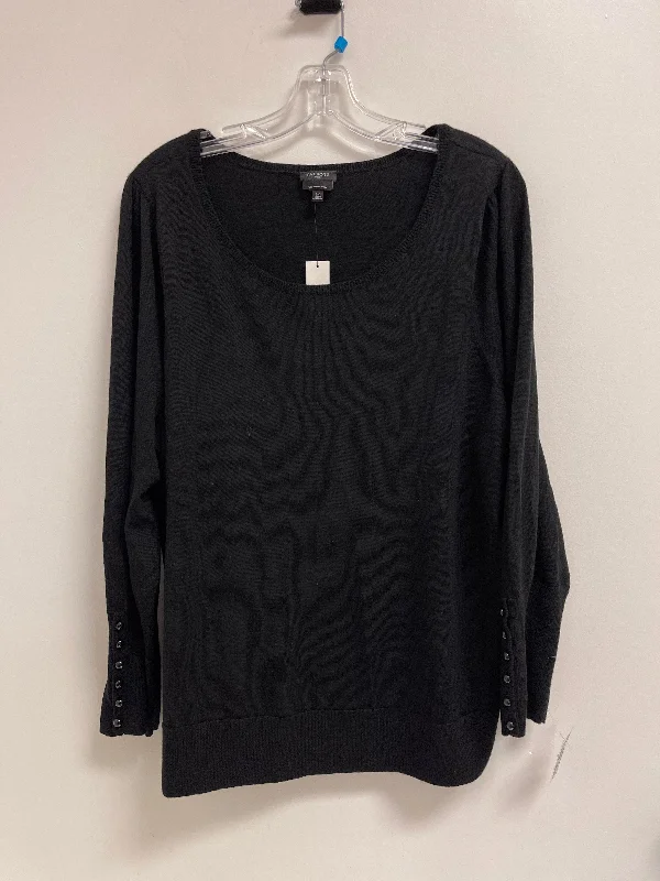 Exclusive Online Offer Top Long Sleeve By Talbots In Black, Size: 2x