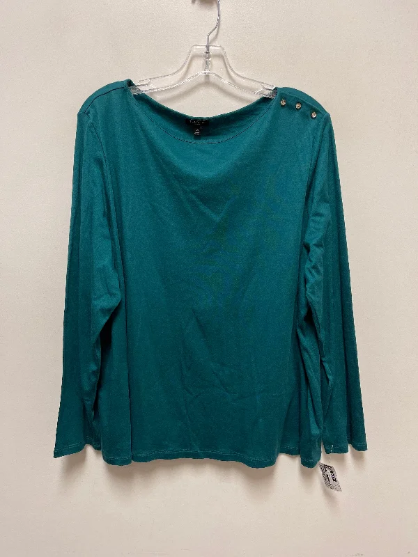 Special Offer Top Long Sleeve By Talbots In Green, Size: 3x