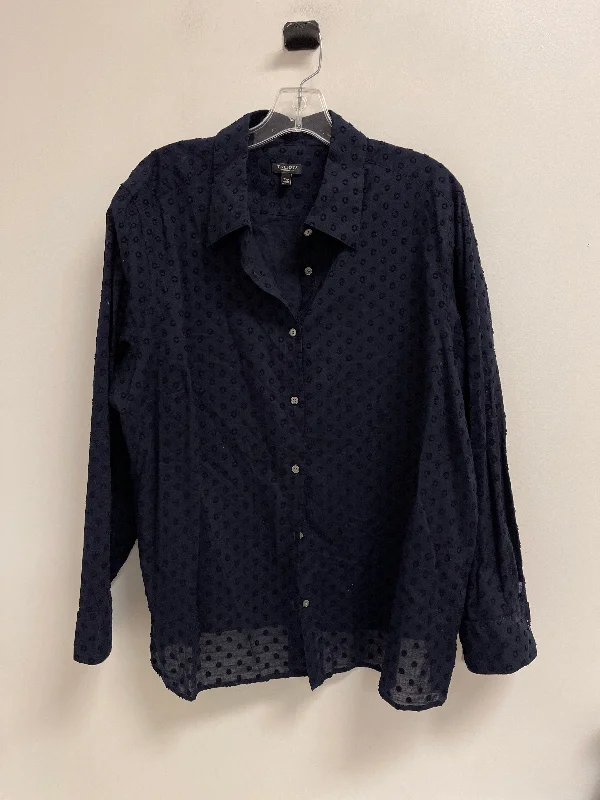 Price Drop Top Long Sleeve By Talbots In Navy, Size: 3x