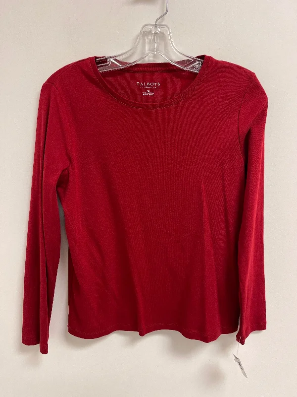 Discount Days Top Long Sleeve By Talbots In Red, Size: M