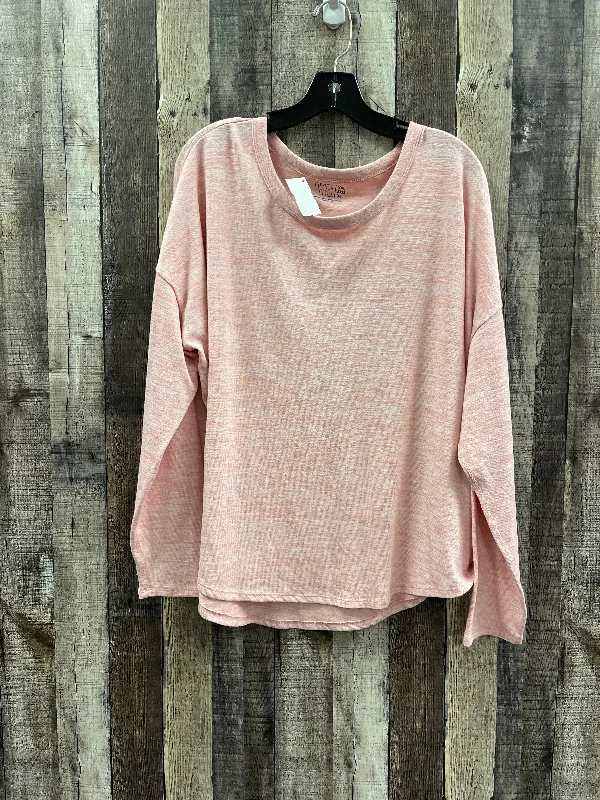 Blowout Sale Top Long Sleeve By Time And Tru In Red, Size: 2x