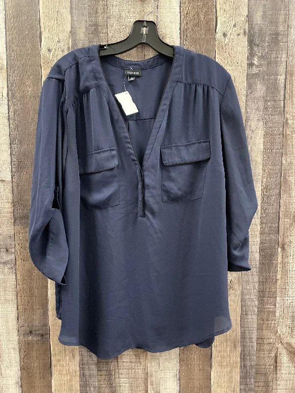Midnight Madness Top Long Sleeve By Torrid In Navy, Size: 2x