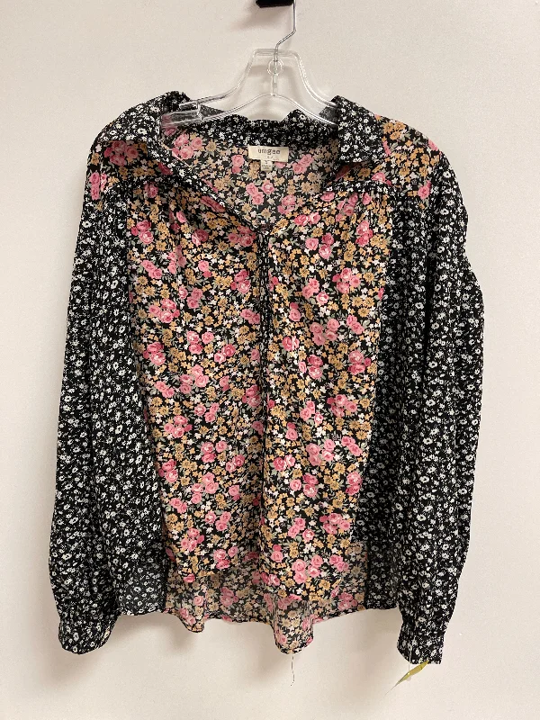 Bargain Prices Top Long Sleeve By Umgee In Floral Print, Size: S