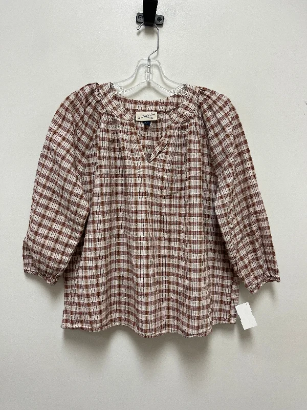 Discount Deals Top Long Sleeve By Universal Thread In Bronze, Size: Xs