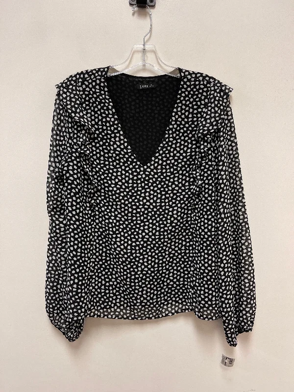 Low Prices Top Long Sleeve By Very J In Black, Size: L