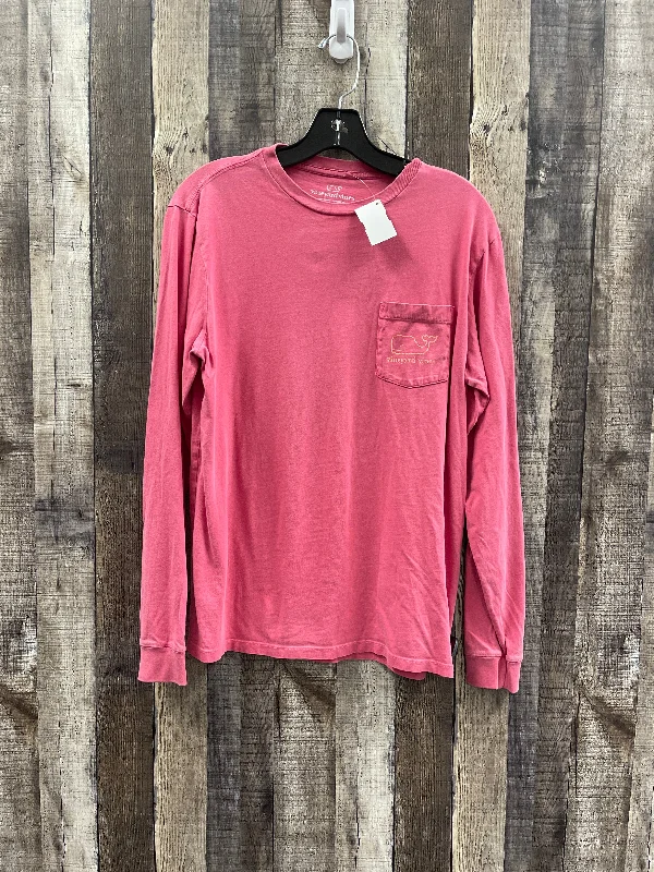 Overstock Top Long Sleeve By Vineyard Vines In Pink, Size: S