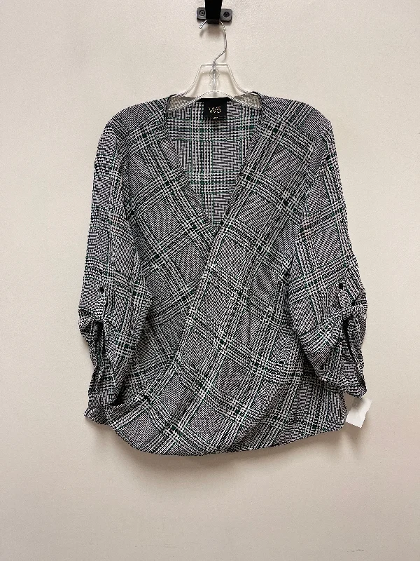 Crazy Deals Top Long Sleeve By W5 In Black & Green, Size: Xl