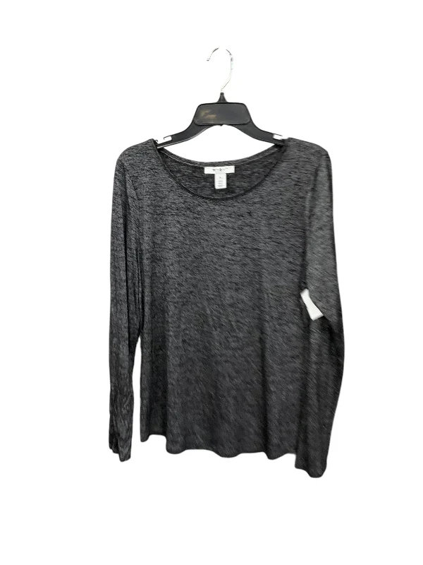 Quick Sale Top Long Sleeve By White House Black Market In Black & Silver, Size: Xl